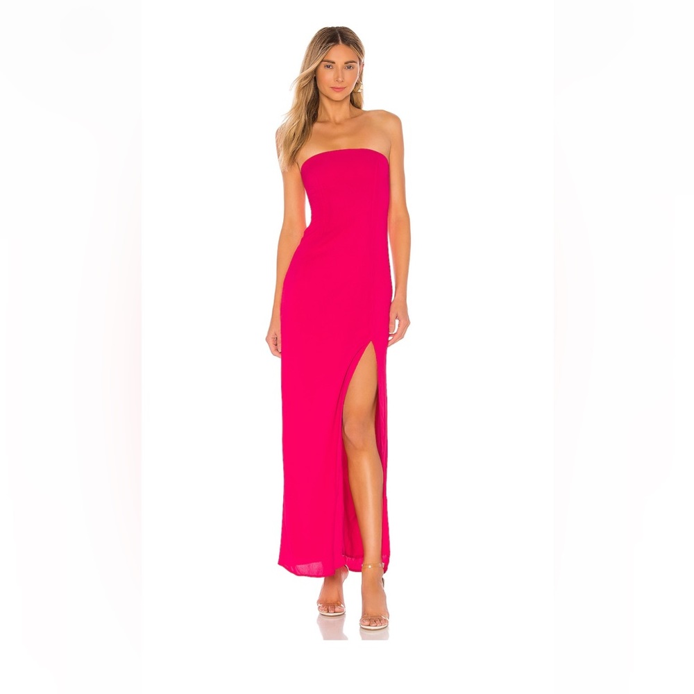 superdown Pink Strapless Maxi Dress